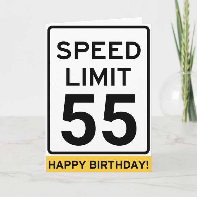 Speed Limit Birthday Card (Front)
