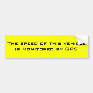 Speed limit bumper sticker
