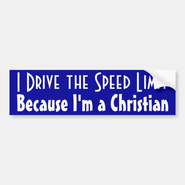 Speed Limit Bumper Sticker (Front)