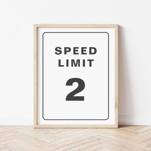 Speed Limit Custom Party Sign