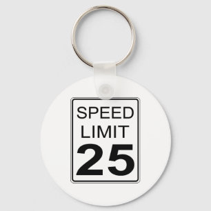 Speed Limit Key Ring