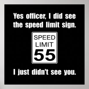 Speed Limit Poster