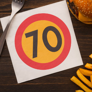 Speed Limit Seventy  Napkin