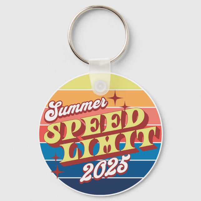 Speed Limit Summer 2025 Sunset Key Ring (Front)