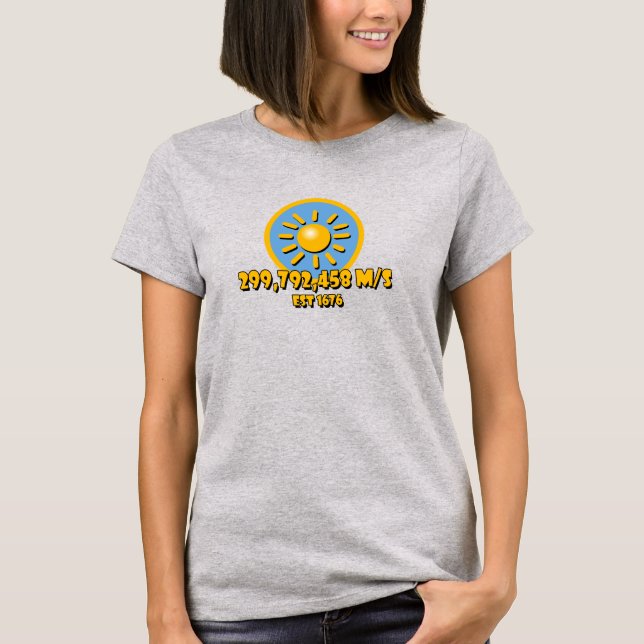 Speed of Light Sun in Blue Circle Tshirt (Front)