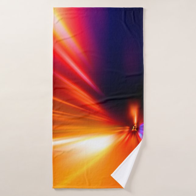 speed on night roadabstract,background,motion,blur bath towel (Bath Towel)