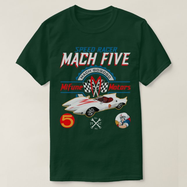 Speed Racer Mach 5 Mifune Motors T-Shirt (Design Front)