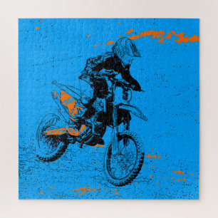 Speed Racer - Motocross Racer Jigsaw Puzzle