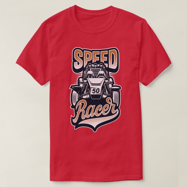Speed Racing Car T-Shirt (Design Front)