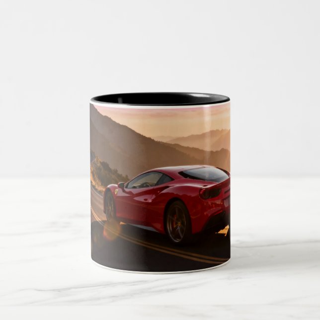 SPEED RACING CAR Two-Tone COFFEE MUG (Center)