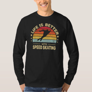 Speed Skater Ice Skating Retro Speed Skating T-Shirt