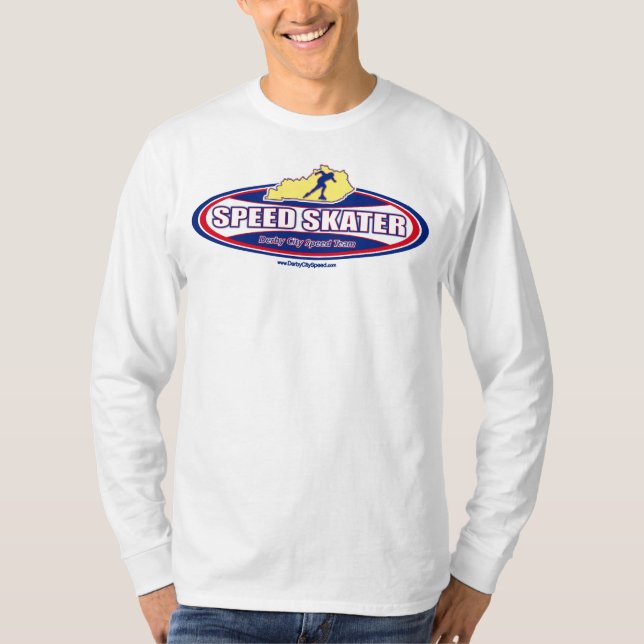 Speed Skater Oval - Long Sleeve T T-Shirt (Front)