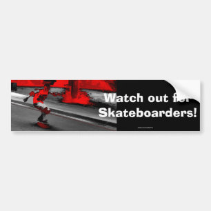 Speed Skater  -  Skateboarder Bumper Sticker