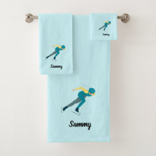 Speed Skating Bath Towel Set
