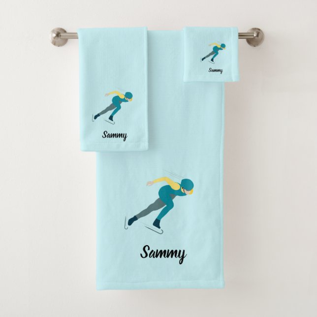 Speed Skating Bath Towel Set (Insitu)