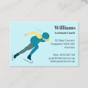 Speed Skating Business Card