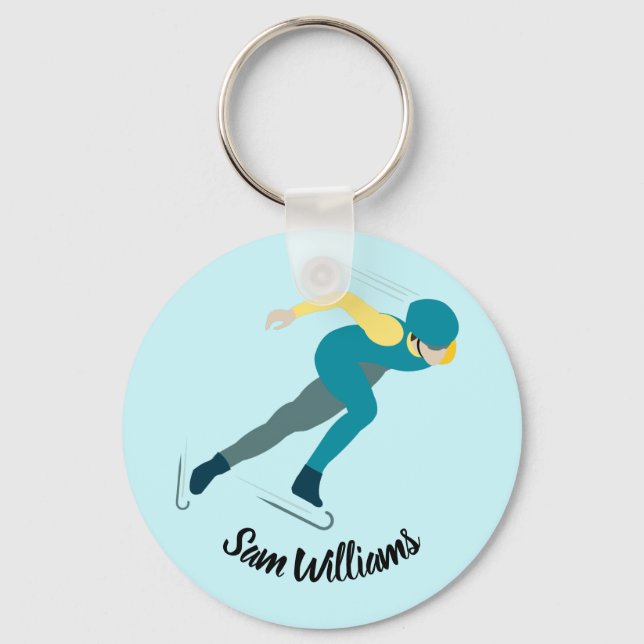 Speed Skating Key Ring (Front)