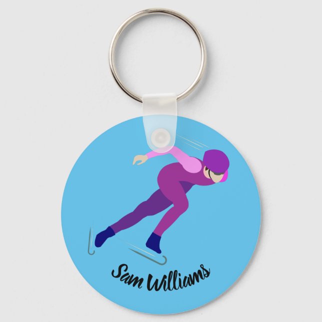 Speed Skating Key Ring (Front)