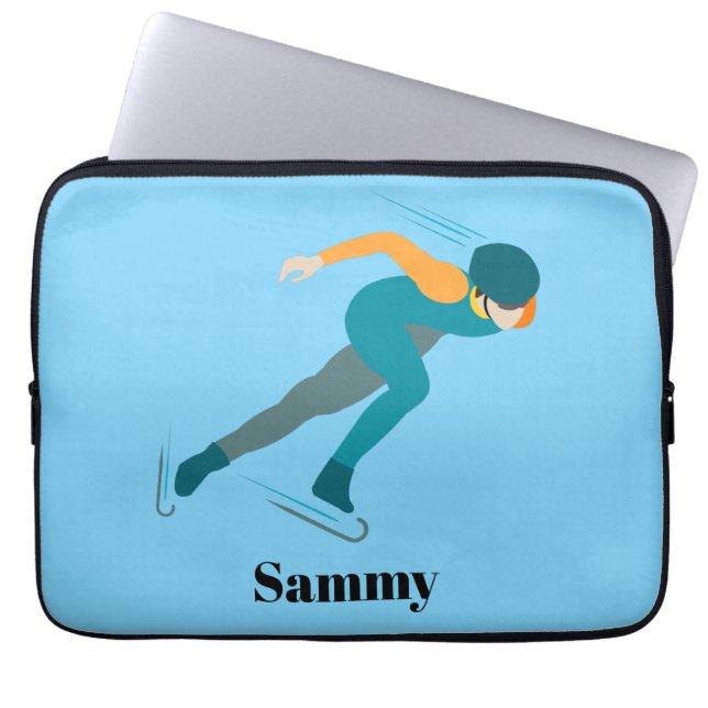 Speed Skating Laptop Sleeve (Front)