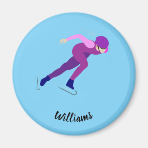 Speed Skating Magnet