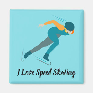 Speed Skating Magnet