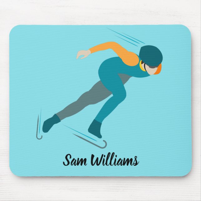 Speed Skating Mouse Mat (Front)
