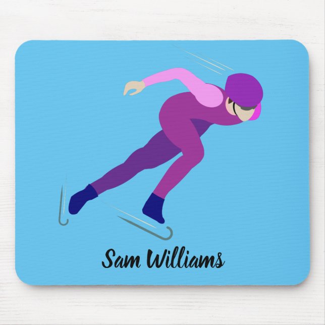Speed Skating Mouse Mat (Front)