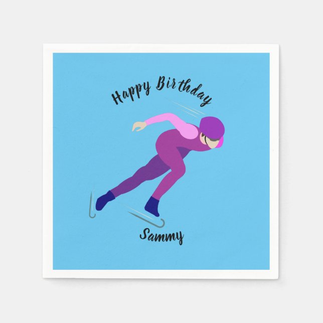 Speed Skating Napkin (Front)