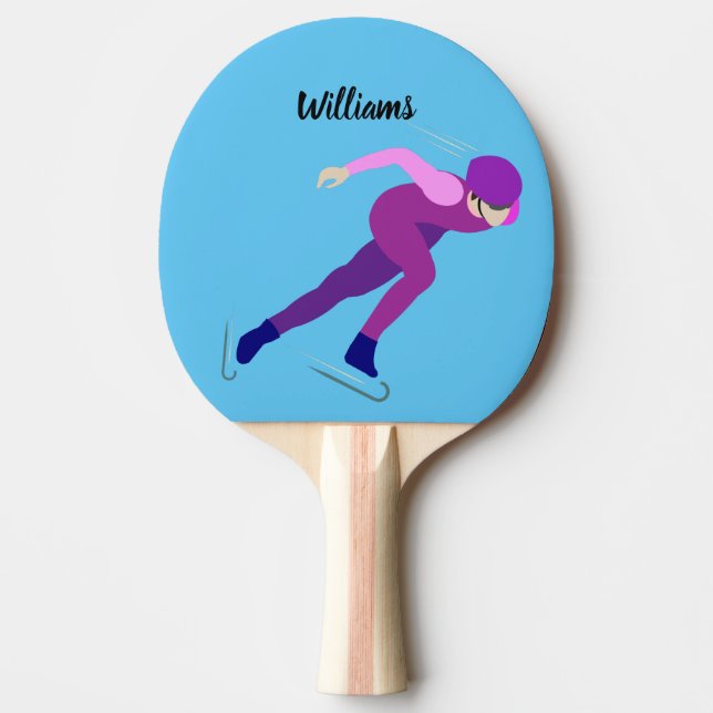 Speed Skating Ping Pong Paddle (Front)