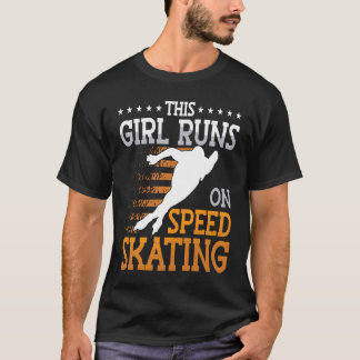 Speed Skating Skates Short Track Skater Workout Tr T-Shirt