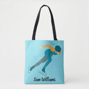 Speed Skating Tote Bag