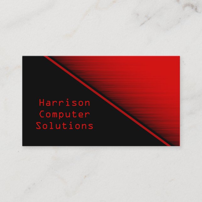 Speed Texture Business Card, Red Card (Front)