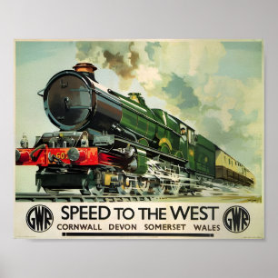 Speed to the West - Great Western Railway Poster