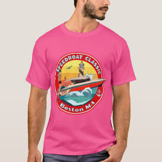 Speedboat Boston Massachusetts Oversized T-Shirt