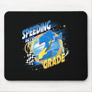 Speeding Into 2nd Grade Back To School Kids Youth Mouse Mat