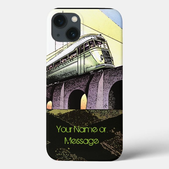 Speeding Train on Bridge (Personalised) Case-Mate iPhone Case (Back)