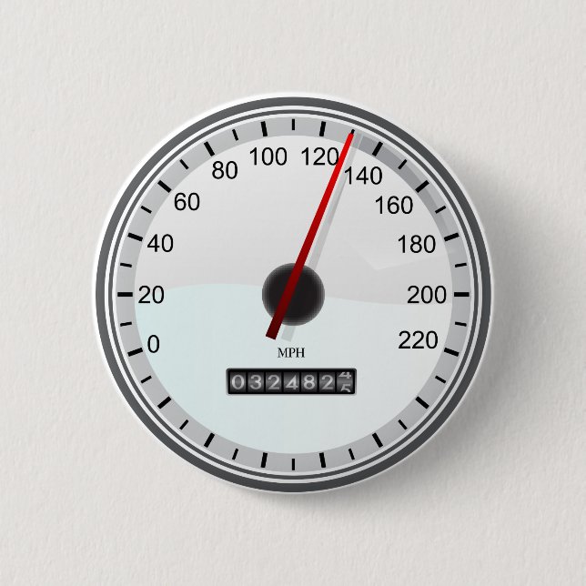 speedometer 6 cm round badge (Front)