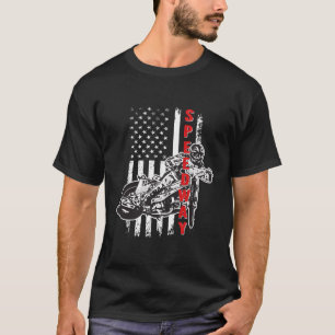 Speedway Bike S American Flag T-Shirt