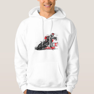 Speedway Flat Track Motorcycle Racer Hoodie