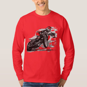 Speedway Flat Track Motorcycle Racer T-Shirt