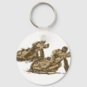 Speedway Motorcycle Racers Key Ring