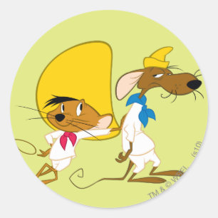 SPEEDY GONZALES™ and Slowpoke Classic Round Sticker