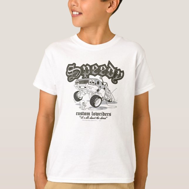 SPEEDY GONZALES™ Custom Lowriders B/W T-Shirt (Front)