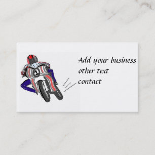 Speedy Motorcycle Rider Business Cards customise