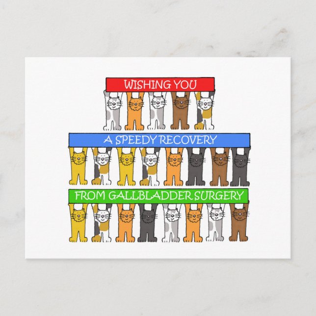 Speedy Recovery from Gallbladder Surgery Postcard (Front)