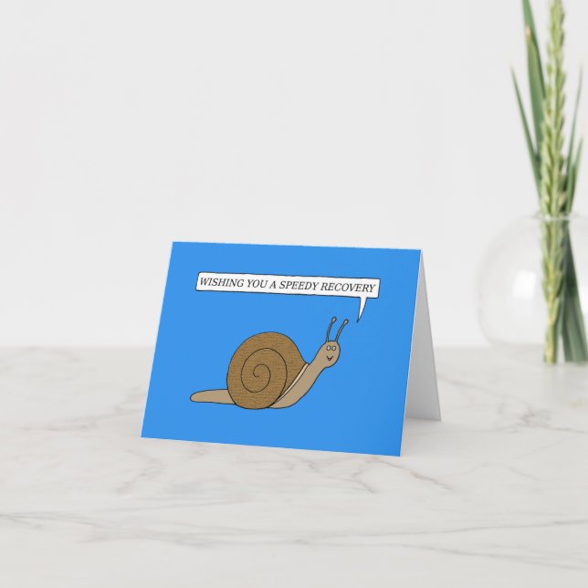Speedy recovery Talking Snail Card (Front)