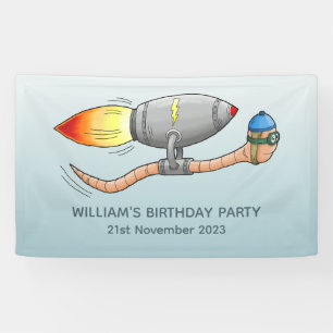 Speedy Rocket Worm Banner