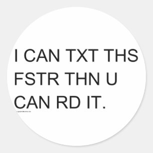 Speedy Texter Classic Round Sticker