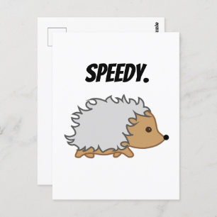 Speedy the Hedgehog Funny Kids Game Cartoon Postcard