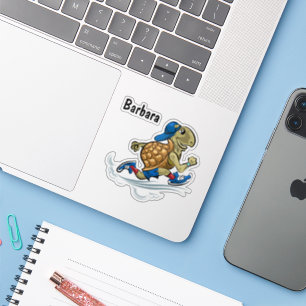 Speedy The Turtle Custom-Cut Vinyl Stickers
